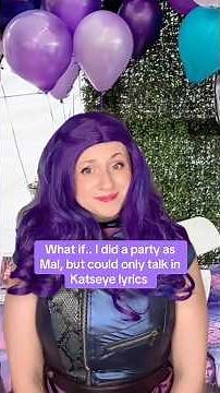 What If I Did A Party As Mal And Could Only Talk In Katseye Song Lyrics #descendants #shorts #funny