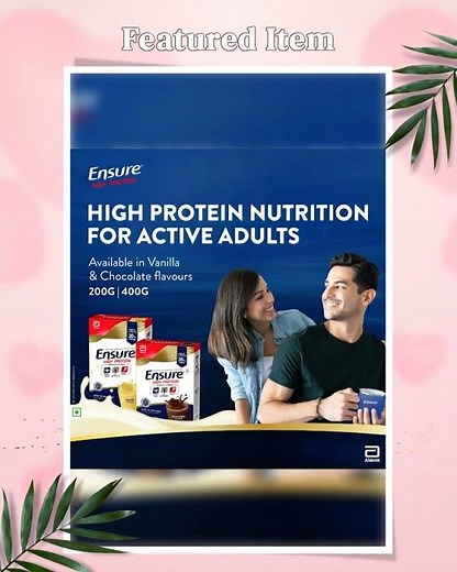 Ensure High Protein Drink for Physically Active Adults - Vanilla 400g, Red