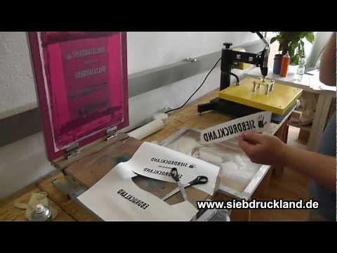 Siebdruck Transfer | Transferdruck und Textildruck Anleitung zum Bedrucken mit Plastisoltransfer