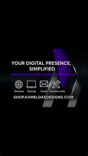 Purchase your domain names from shop.kameldasdesigns.com! #domainnames #hosting #email