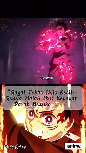 51K views · 402 reactions | “Genya mencoba menyelamatkan Tanjiro, tapi api adik iblis itu terbukti terlalu kuat. Pertarungan ini menunjukkan bahaya dan kekuatan sejati yang dimiliki Nezuko.” Hashtag: #DemonSlayer #Nezuko #Genya #AnimeAction #Manga #AnimeFight #KekuatanNezuko #EpicMoment #AnimeIndonesia #Shonen | Lukman Habibuddin | Facebook