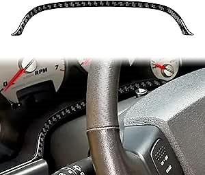 Real Premium 3K Soft Carbon Fiber Car Speedometer Frame Cover Trim Strip Dashboard Decal Instrument Decorative Sticker Compatible with Compatible with Dodge RAM 2002-2005 3D Effect