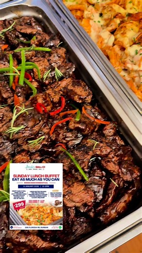 Sundays were made for long lunches and fuller plates. Jack’s Grill Co. is setting the table for a buffet that turns Sunday into an experience. Start with crispy garlic rolls and a fresh Greek salad, then dig into spicy chicken livers, creamy mashed potato, fragrant savoury rice and veg of the day. Make room for the mains — lemon butter prawns, peri-peri prawns, deboned masala chicken, indulgent chicken Alfredo pasta, and a perfectly grilled classic BBQ rump. And enjoy dessert of your choice. Slo