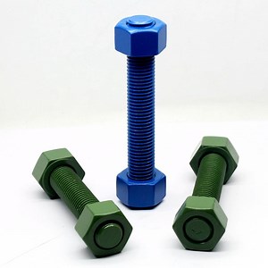 [Hot Item] Green/Blue/Red Polytetrafluoroethylene PTFE Coating A193 Grade B7 Stud Bolt Threaded Rod
