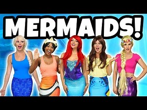 DISNEY PRINCESS MERMAIDS. (Ariel, Rapunzel, Tiana, Belle, Elsa and Ursula at Ariel’s Birthday)
