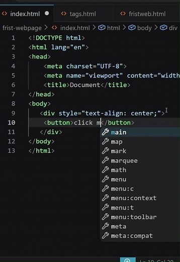 creating button using html