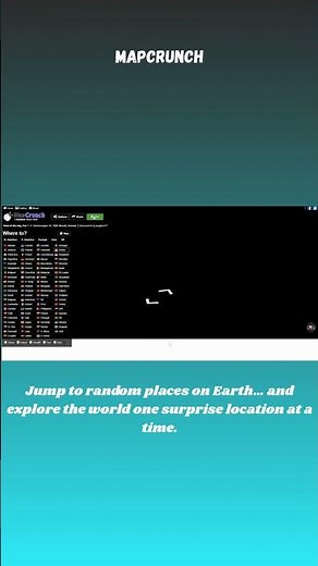 MapCrunch 🌍 | Random Travel or Internet Adventure?