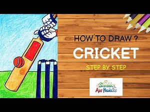 How To Draw Cricket Step By Step_For Kids