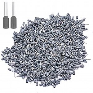 mankk 1000PCS Wire Ferrule Connectors AWG20 0.75mm² Gray Insulated Crimp Pin Terminals Nylon Copper Crimp Ferrules Wire Connector Sleeves for Electrical Projects VE7508-GY