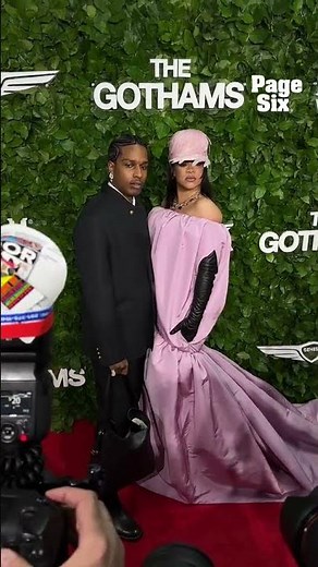 A$AP Rocky and Rihanna attend The Gothams in NYC 💗🖤 #shorts