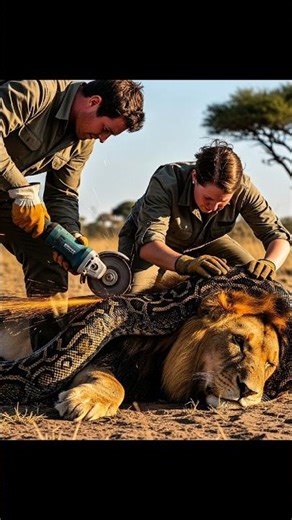 Giant Python in a Breathless Battle!