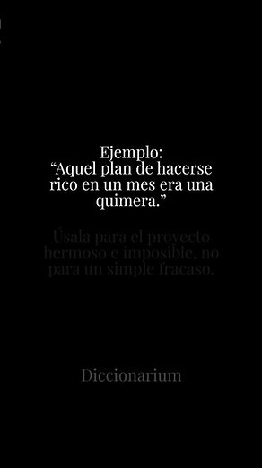 QUIMERA #aprender #vocabulario #diccionario