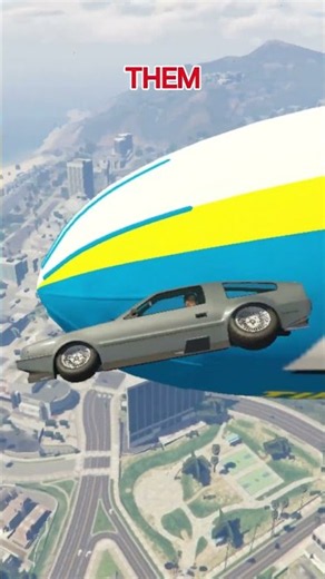 What Happens If a Flying Car Crashes Into a Blimp in GTA? 🚗💥🎈 #GTA #GTAV #GTAViceCity