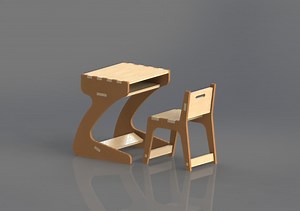 Kids Desk and Chair CNC Cutting File Wooden Furniture Template Instant Download Digital Vector Dxf Ai Pdf Files Editable Step File - Etsy Canada