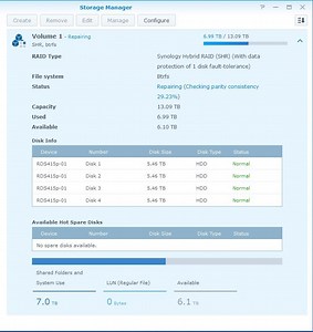 Synology BtrFS and SHR fault tolerance overhead