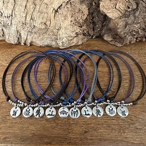 Mythical Scifi Bracelet - Big Foot Mothman Waterproof Adjustable Cord Charm Bracelet - UFO Jackalope Loch Ness Monster Nerdy Cryptid Lover - Etsy