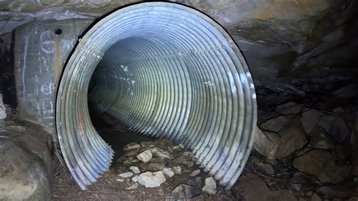 Underground Pipeline Opens into Vast River Cave