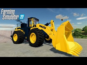 Farming Simulator 22 - KOMATSU WA 900 Giant Mining Loader Works In A Quarry