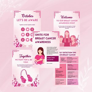 Breast Cancer Awareness Month Sign Printable, Breast Cancer Support Poster, National Mammography Day Decor, Breast Cancer Awareness Day Sign - Etsy Australia