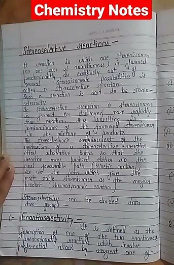 # Stereospecific and Stereoselective Reactions # Organic Chemistry Notes#M.Sc,B.Sc Chemistry Notes 🔥