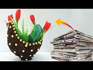 Amazing Easy Craft from Waste Newspaper & Balloon | Best out of Waste Craft Idea