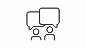 Animated Dialogue Linear Icon Friendly Conversation Stock Footage Video (100% Royalty-free) 1099749175 | Shutterstock