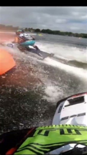 Jet Ski Racing Crash #shorts #shortsfeed #shortvideo #crash #fail #jetski #racing #kawasaki