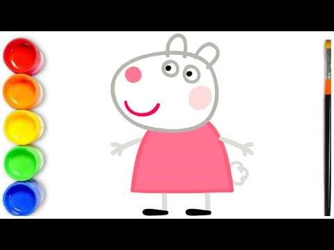 How to draw Rebecca Rabbit Step By Step | Peppa Pig