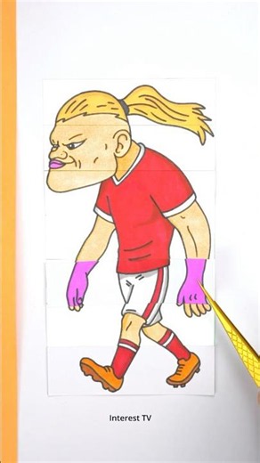 Haaland Paper Tearing Puzzle Game Crafts Challenge #fifa #haaland #puzzle