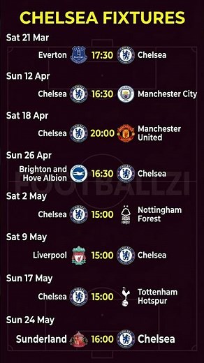 Chelsea Fc next premier league games fixture #premierleague #chelseafc