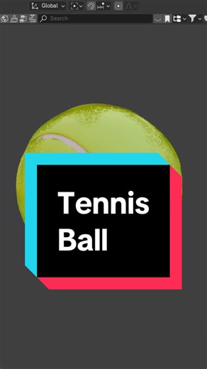 Modeling a tennis ball in blender under 1 minute #blendertip #blendertricks #blendertutorial