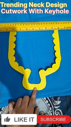 Trending Neck Design Cutting #Cutwork with Keyhole #creative #fashion #home boutique #stitch #viral
