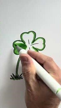 How to draw a four leaf clover, the EASY way! 🍀