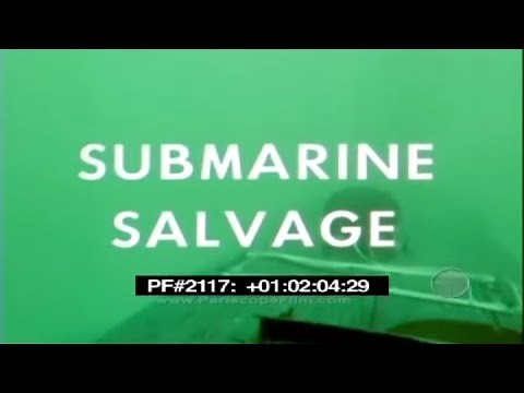 SUBMARINE SALVAGE U.S. NAVY TRAINING FILM USS HOIST (ARS-40) SUNKEN SUBMERSIBLE 2117
