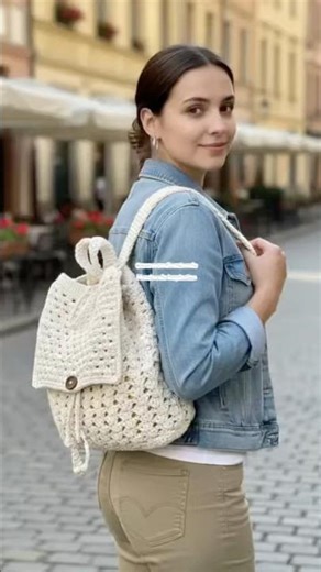 Handmade Crochet Backpack | Minimal & Timeless Design