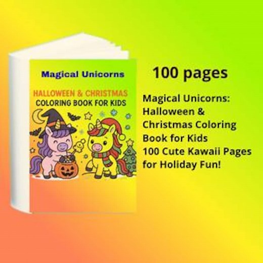 Printable Unicorn Coloring Pages | Kawaii Unicorn Coloring Book for Kids | Halloween & Christmas Unicorn Coloring Sheets | Cute Holiday - Etsy