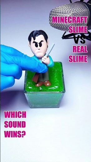 Minecraft Slime vs Real Slime 🤯 Which Sound Wins? #shorts
