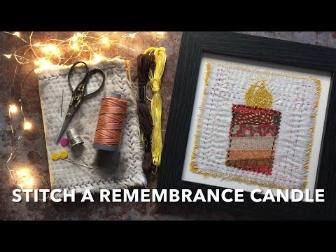 Embroider an appliqué 'remembrance candle' with me // HAND SEWING TUTORIAL