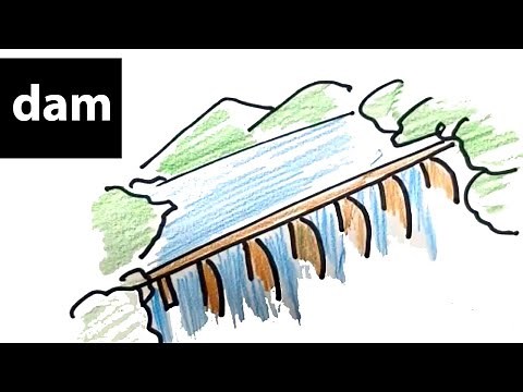 How to draw a dam? Learn to draw | easy drawings | drawing for kids