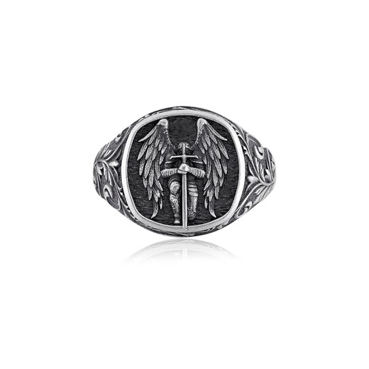 St Michael the Archangel Signet Ring, Sterling Silver Archangel Ring, Christian Rings, Archangel Men Gift Ring, Religious Catholic Jewelry - Etsy