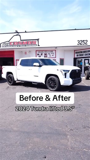 Cosmos Truck Accessories on Instagram: "Built package for 2024 Toyota Tundra🔥 Full before and after look and build walkthrough ❄️3.5” rough country lift kit ❄️18” method mr305 +18 offset ❄️35x12.50r18 Nitto ridge grapplers ❄️expert install w/ alignment 3.5” lift will allow you to run a 35” tire #truckaccessories #liftedtrucks #toyota #tundra #toyotatundra #liftedtundra #roughcountry #methodwheels #nittotires #offroading #4x4 #liftkits"