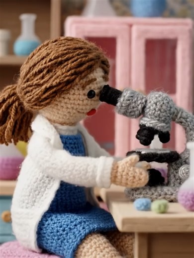 in Yarn World, a Medical Laboratory Scientist sees reactive lymphs while performing a manual differential.#Clinicallaboratory #labfunny #medicaltechnologist #hematology #medtech