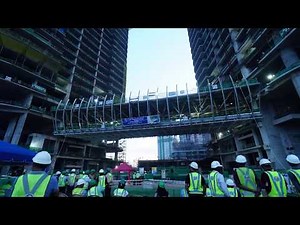 Hoisting of the Ahasa One Sky Bridge, the first of it's kind in Sri Lanka