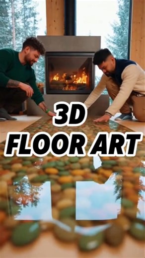 Wait for the Reflection! 🤯 Stunning 3D Resin Floor #3dfloor #luxuryhome#interiordesign #