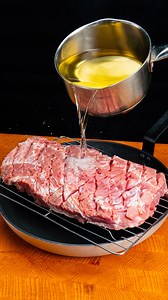 I bet it's the best meat recipe you've ever tried! Ingredients pork neck: 1.5 kg (3 lb) hot oil: 1 l (34 pt) soy sauce: 50 ml (1.7 fl oz) honey: 20 ml (0.7 fl oz) whole grain mustard: 20 g (0.7 oz) salt: 5 g (0.2 oz) black pepper: 2 g (0.1 oz) sweet paprika: 2 g (0.1 oz) lemon: 1 pc olive oil: 10 ml (0.3 fl oz) Additionally red onion: 1 pc yellow bell pepper: 100 g (3.5 oz) parsley: 15 g (0.5 oz) salt: 3 g (0.1 oz) | Cookrate