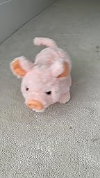 Liberty Imports My Pet Pig, Electronic Plush Piggy Toy Piglet That Walks, Wags Tail, Wiggles Nose, and Makes Oink Sounds for Kids, Boys, Girls