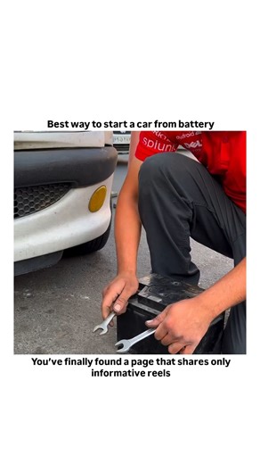 AAYUSH KUMAR SINGH on Instagram: "The video demonstrates the best and safest way to start a car using a battery, commonly known as the jump-start method. First, the bonnet of both cars is opened to access the batteries. The video clearly shows the use of jumper cables, which have red and black clips. The red clip is connected to the positive terminal of the dead battery, and the other red clip is attached to the positive terminal of the charged battery. After that, the black clip is connected to