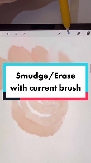 Smudge or Erase with Current Brush in Procreate