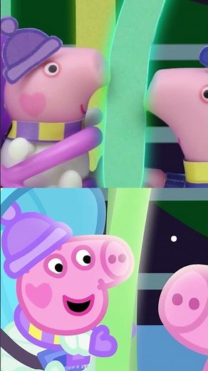 Peppa Pig Historias vs. Juguetes: Paseo por las Luces de Navidad 🎄✨ #PeppaPig #Shorts