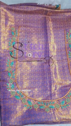 Simple embroidery blouse price • stitch story embroidery • Blouse back neck designs